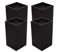 EATHEATY Lot de 4 rehausseurs de lit robustes de 10,2 cm - Rehausseurs de meubles de table pouvant supporter jusqu'à 500 kg - Rehausseurs carrés robustes pour cadre de lit, canapé, lit, table, chaise