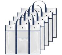 EATHEATY Lot de 5 grands sacs de rangement pour affiches, 77 x 65,6 cm, porte-affiche en PVC pour œuvres d'art, salle de classe, rangement dessin