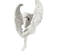 EatingBiting Statues d'ange de 15 cm - Décoration de jardin en résine - Décoration d'intérieur - Souvenir - Accessoire de fête religieux - Pierre antique