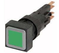 Eaton 086413 Q18LTR-GN/WB Bouton-poussoir carré, verrouillable, 1 emplacement, illuminable, collerette plastique, plat bouton vert 1 pc(s) Piece