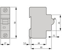 Eaton 100A Disjoncteur Monopolaire C-Caractéristique 20kA - 211804