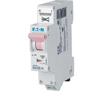 EATON 109125 PLGC4-C2/1N - DISJONCTEUR MODULAIRE PH/N - Blanc - MANETTE ROSE - 1P+N / 2 A - COURBE C - Raccordement direct sans vis