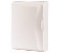 Eaton 110160 Petit distributeur, AP, SK II, 4 rangée avec porte en plastique Blanc avec fond