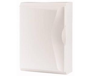 Eaton 110160 Petit distributeur, AP, SK II, 4 rangée avec porte en plastique Blanc avec fond
