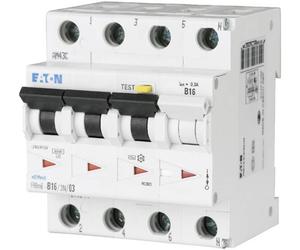 Eaton 170999 Interrupteur différentiel/Disjoncteur de protection 4 pôles 16 A 0.03 A 415 V/AC