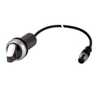 Eaton 186103 Wahl Bouton, Classic, avec potence, rastend, 2 positions, 1 S, câble (Noir) avec M12 a Prise, 4 broches, 0,2 m