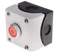 Eaton 216521 Poussoir, 1 NO + 1 NC, plat, rouge, montage