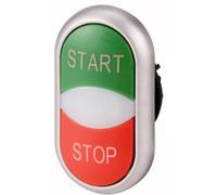 Eaton 216702 M22-DDL-GR-GB1/GB0 Bouton-poussoir à double touche collerette plastique 1 pc(s)