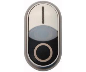 Eaton 216707 M22S-DDL-WS-X1/X0 Bouton-poussoir à double touche collerette plastique 1 pc(s)