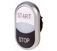 Eaton 216708 M22-DDL-WS-GB1/GB0 Bouton-poussoir à double touche collerette plastique 1 pc(s)