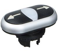 Eaton 216710 M22-ddl-S-X7/X7 Double bouton, détecteur de lumineux Blanc/noir, symbole Flèche, Noir, chromé