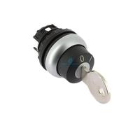 Eaton Bouton-poussoir à clé M22-WRS noir ON-OFF argenté