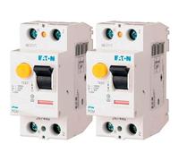 EATON 264280 PFGM-40/2/003 - INTERRUPTEUR DIFFERENTIEL - Blanc - MANETTE NOIRE - 2 POLES / 40 A / 30 MA - TYPE AC - Raccordement à vis - 2 interrupteurs