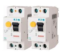 EATON 267444 PFGM-40/2/003 - INTERRUPTEUR DIFFERENTIEL - Blanc - MANETTE NOIRE - 2 POLES / 40 A / 30 MA - TYPE A - Raccordement à vis - 2 interrupteurs