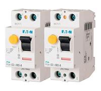 EATON 267448 PFGM-63/2/003 - INTERRUPTEUR DIFFERENTIEL - Blanc - MANETTE NOIRE - 2 POLES / 63 A / 30 MA - TYPE A - Raccordement à vis - 2 interrupteurs