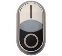 Eaton 284817 M22S-DDLF-WS-X1/X0 Bouton-poussoir à double touche collerette plastique 1 pc(s) Piece