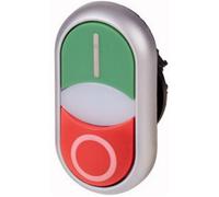 Eaton 284830 Bouton-poussoir double M22-DDLM-GR-X1/X0 collerette plastique 1 pc