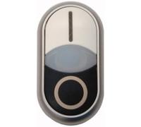 Eaton 284832 Double bouton, détecteur de lumière, plat I, blanc, Proximité haut Noir 0