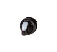 Eaton Bouton de sélection lumineux avec manette 3 positions blanc M22S-W, Bouton + interrupteur, Noir