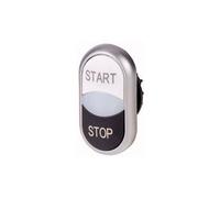 Eaton Bouton-poussoir double lumineux avec inscription M22-DDL-WS, Bouton + interrupteur