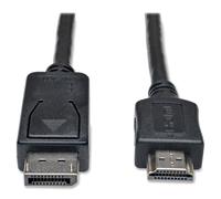 Eaton Câble adaptateur DisplayPort vers HDMI, DP vers HDMI, M/M, Résolution HD 1080P, Noir, 90cm (P582-003)