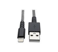 Tripp Lite Heavy Duty Lightning to USB Sync / Charge Cable Apple iPhone iPad 3ft - Câble Lightning - USB mâle pour Lightning mâle - 90 cm - noir, blanc