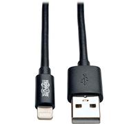 Eaton Câble de Chargement et de Données USB-A vers Lightning, Certifié MFi pour iPhone, iPad - Noir, 1 mètre (M100-003-BK)