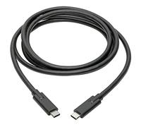 Tripp Lite USB Type C to USB C Cable USB 3.1 5A Rating 100W 5 Gbps Thunderbolt 3 Compatible M/M 6ft - Câble USB - 24 pin USB-C (M) pour 24 pin USB-C (M) - USB 3.1 Gen 1 / Thunderbolt 3 - 1.8 m -...
