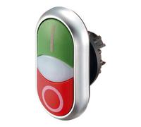 Eaton Eaton Bouton double pression lumineux, étiqueté M22-DDL-GR-GB1/GB0 Quantité:1