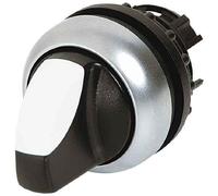 Eaton Electric GmbH Bouton-poussoir lumineux avec manette 3 positions blanc M22S-W, Bouton + interrupteur, Noir