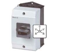 Eaton Electric GmbH Commutateur réversible étoile-triangle. 3p 32A 13KW IP65 T3-5, Bouton + interrupteur, Blanc, Noir