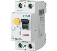 EATON INTERRUPTEUR DIFFERENTIEL - Blanc - MANETTE NOIRE - 2 POLES / 63 A / 30 MA - TYPE AC - Raccordement à vis 264286 (PFGM-63/2/003)