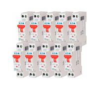 Eaton Disjoncteur modulaire PLG4-C10/1N 10 A 1P+N Courbe C 4,5 kA Raccordement à vis – Lot de 10