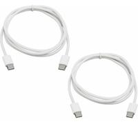 Eaton - Lot de 2 câbles tressés USB-C vers USB-C série Tripp Lite | 1 m, chargement PD Type-C 60 W, blanc | iPhone, iPad, Galaxy, Pixel, ordinateur portable et plus | Fabricant (U040-B03-C-2)
