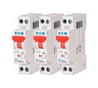 Eaton Disjoncteur modulaire PLG4-C10/1N 1P+N 10 A Courbe C Blanc manette rouge - Lot de 3