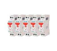 Eaton Disjoncteur modulaire 264744 PLG4-C10/1N 1P+N 10 A Courbe C Raccordement à vis Lot de 5