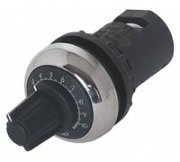 Eaton M22-r4 K7 potentiomètre, 22 mm de diamètre, 4.7ohms résistance, Argent Cadre