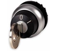 Eaton Bouton-poussoir à clé M22-WRS noir ON-OFF argenté