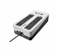 Eaton Onduleur 3S 700B - Alimentation Hors Ligne sans Interruption - 3S700B - 700 VA (8 Prises BS, 2 Ports USB Type-A, Silencieux, Logiciel d'arrêt) - Interface USB (câble Inclus) - Noir et Blanc