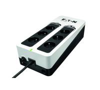 Eaton Onduleur Parafoudre Eaton 3S 450 DIN - Off-line UPS - Alimentation Sans Interruption - Puissance 450VA (6 prises DIN, Parasurtenseur, Silencieux) - Noir&Blanc