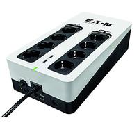 Eaton Onduleur Parafoudre Eaton 3S 700 DIN - Off-line UPS - Alimentation Sans Interruption - Puissance 700VA (8 prises DIN, Silencieux, 2 ports de charge USB Type-A) - Interface USB - Noir&Blanc