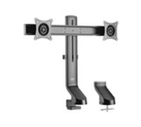 Tripp Lite Dual-Display Monitor Arm with Desk Clamp and Grommet - Height Adjustable, 17" to 27" Monitors - Kit de montage - pour 2 écrans LCD - acier - noir - Taille d'écran : 17"-27" - pinces montables, oeillet, montrable sur bureau Noir