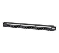 Cat6 24-Port Patch Panel - PoE+ Compliant, 110/Krone, 568A/B, RJ45 Ethernet, 1U Rack-Mount, TAA - Tableau de connexions - montable sur rack - CAT 6 -