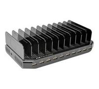 Eaton Tripp Lite Series 10-Port USB Charging Station with Adjustable Storage, 12V 8A (96W) USB Charger Output, Schuko Power Cord - Adaptateur secteur - 96 watt - 8 A - 10 connecteurs de sortie (10 x U