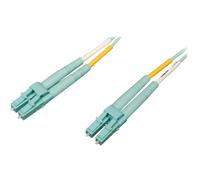 Eaton Tripp Lite Series 10Gb/40Gb/100Gb Duplex Multimode 50/125 OM4 LSZH Fiber Patch Cable (LC/LC), Aqua, 2M (6.6 ft.) - Cordon de raccordement - LC multi-mode (M) pour LC multi-mode (M) - 2 m -...