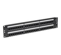 Eaton Tripp Lite Series 48-Port Cat6 Cat5 Patch Panel Rackmount 110 Punch Down RJ45 Ethernet 1URM 568B - Tableau de connexions - CAT 6 - 19" - 48 ports