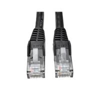Eaton Tripp Lite Series Cat6 Gigabit Snagless Molded (UTP) Ethernet Cable (RJ45 M/M), PoE, Black, 15 ft. (4.57 m) - Cordon de raccordement - RJ-45 (M) pour RJ-45 (M) - 4.57 m - UTP - CAT 6 -...