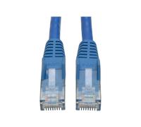 Eaton Tripp Lite Series Cat6 Gigabit Snagless Molded (UTP) Ethernet Cable (RJ45 M/M), PoE, Blue, 15 ft. (4.57 m) - Cordon de raccordement - RJ-45 (M) pour RJ-45 (M) - 4.6 m - UTP - CAT 6 - moulé...
