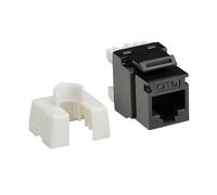 Eaton Tripp Lite Series Cat6 Keystone Lot de 25 Prises Jack Keystone Cat6 avec conformité PoE++ de Type 4 (4PPoE), Noir, Ethernet RJ45, Krone/110 Punchdown, Conforme TAA