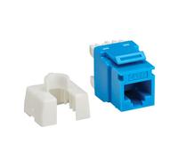 Eaton Tripp Lite Series Cat6 Keystone Lot de 25 Prises Jack Keystone Cat6 avec conformité PoE++ de Type 4 (4PPoE), Bleu, Ethernet RJ45, Krone/110 Punchdown, Conforme TAA